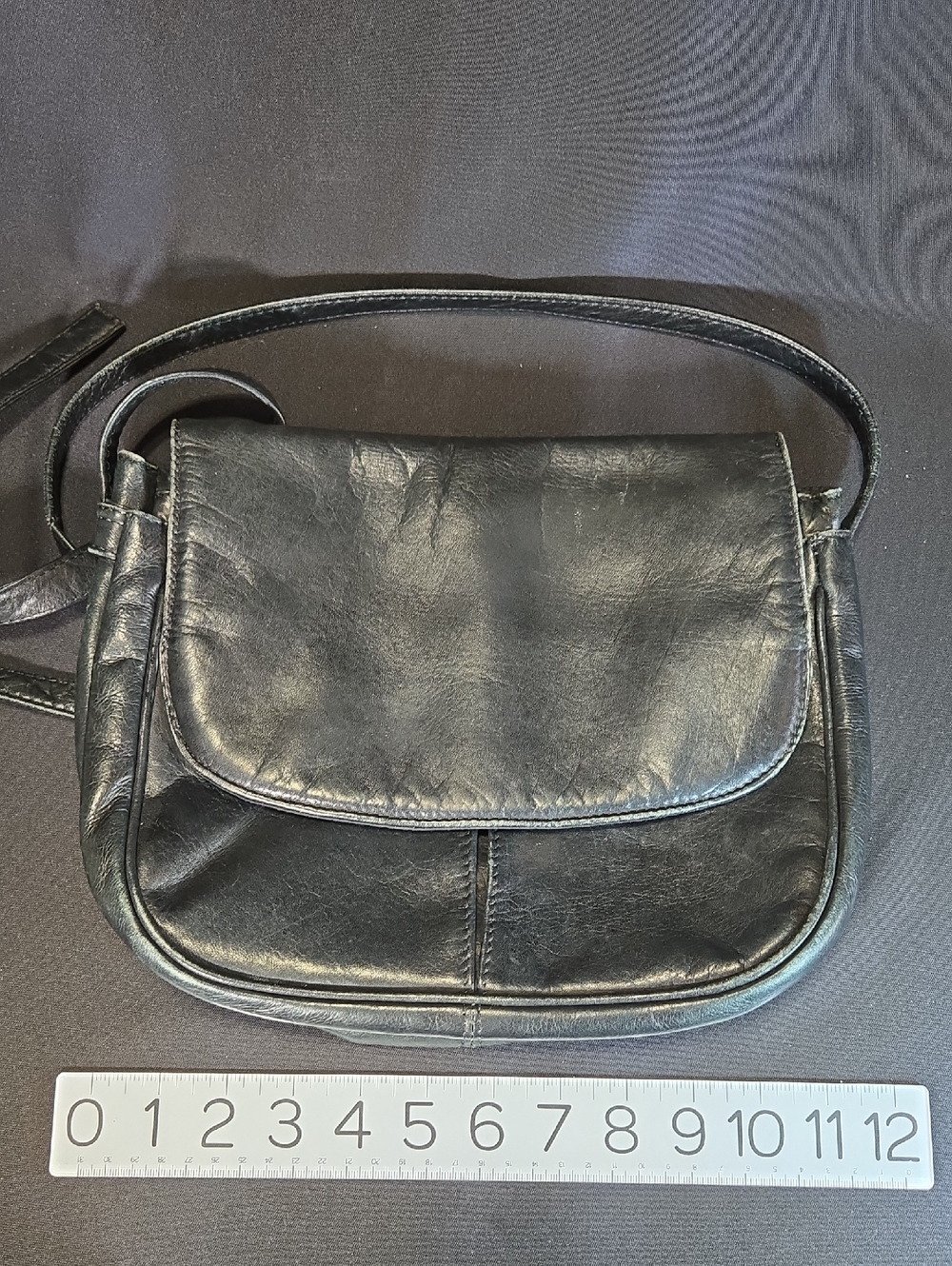 Wilson's Leather Black Leather Crossbody Bag with Flap